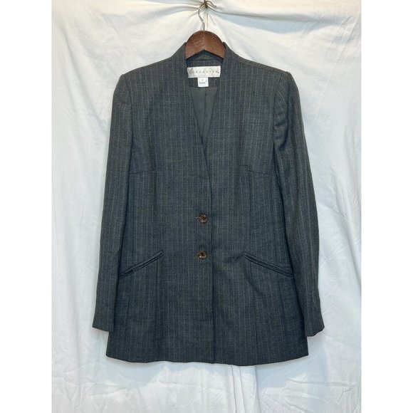 Doncaster Jackets & Blazers - Doncaster VTG 90s‎ Long Gray Pinstripe Wool Skirt Suit sz 2